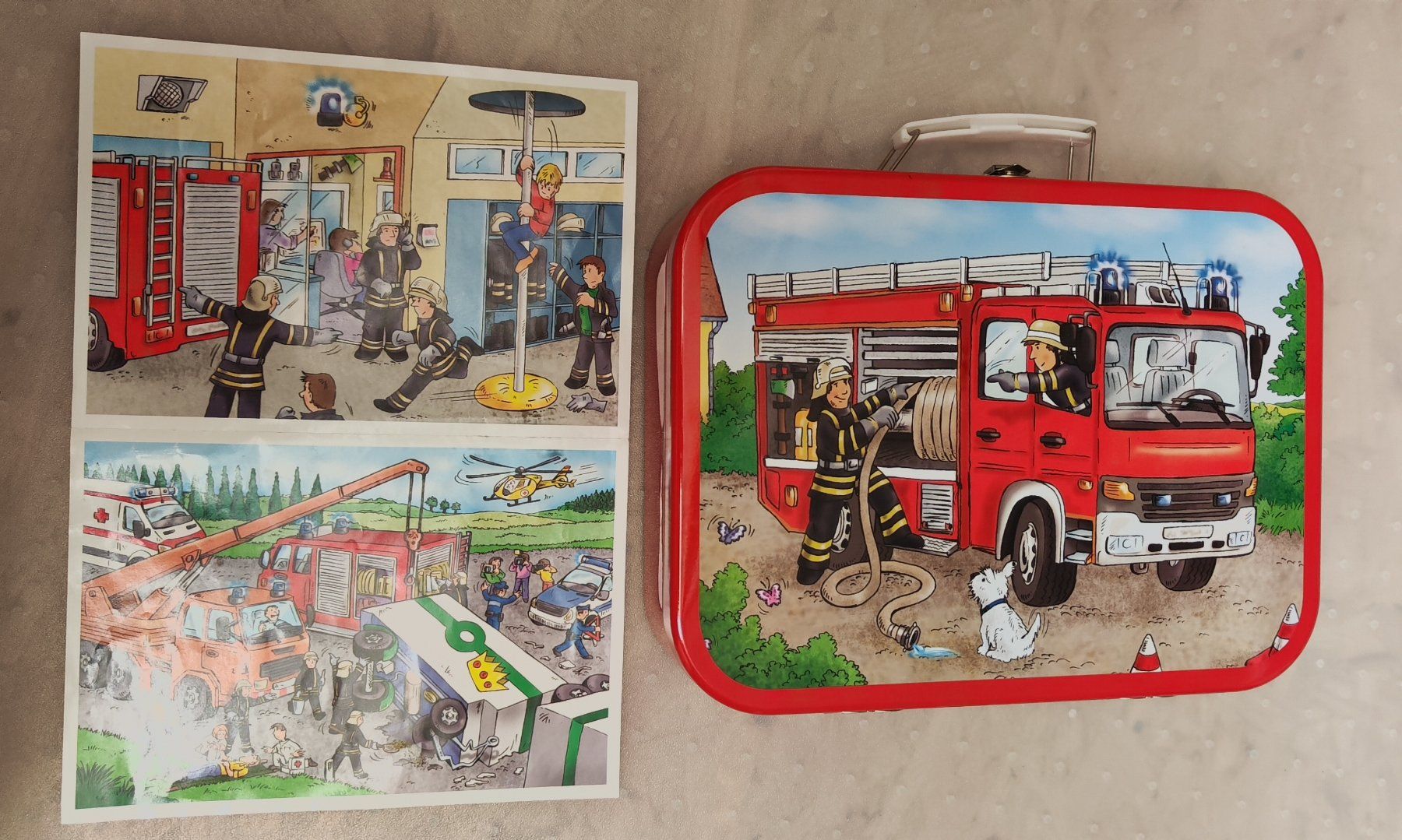Puzzle: Koffer mit 4 Feuerwehr-Puzzles – Usato da Wiezikon b. Sirnach venduto da Mobelix