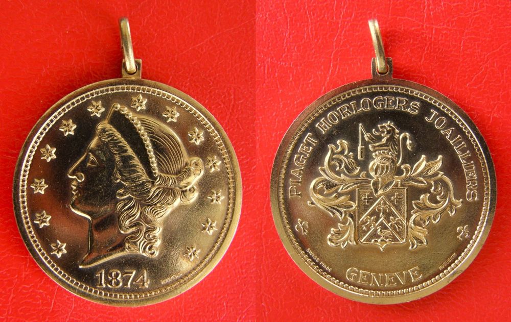 orig. PIAGET HORLOGERS JOAILLIERS GENÈVE 1874 médaille dorée Kaufen auf Ricardo