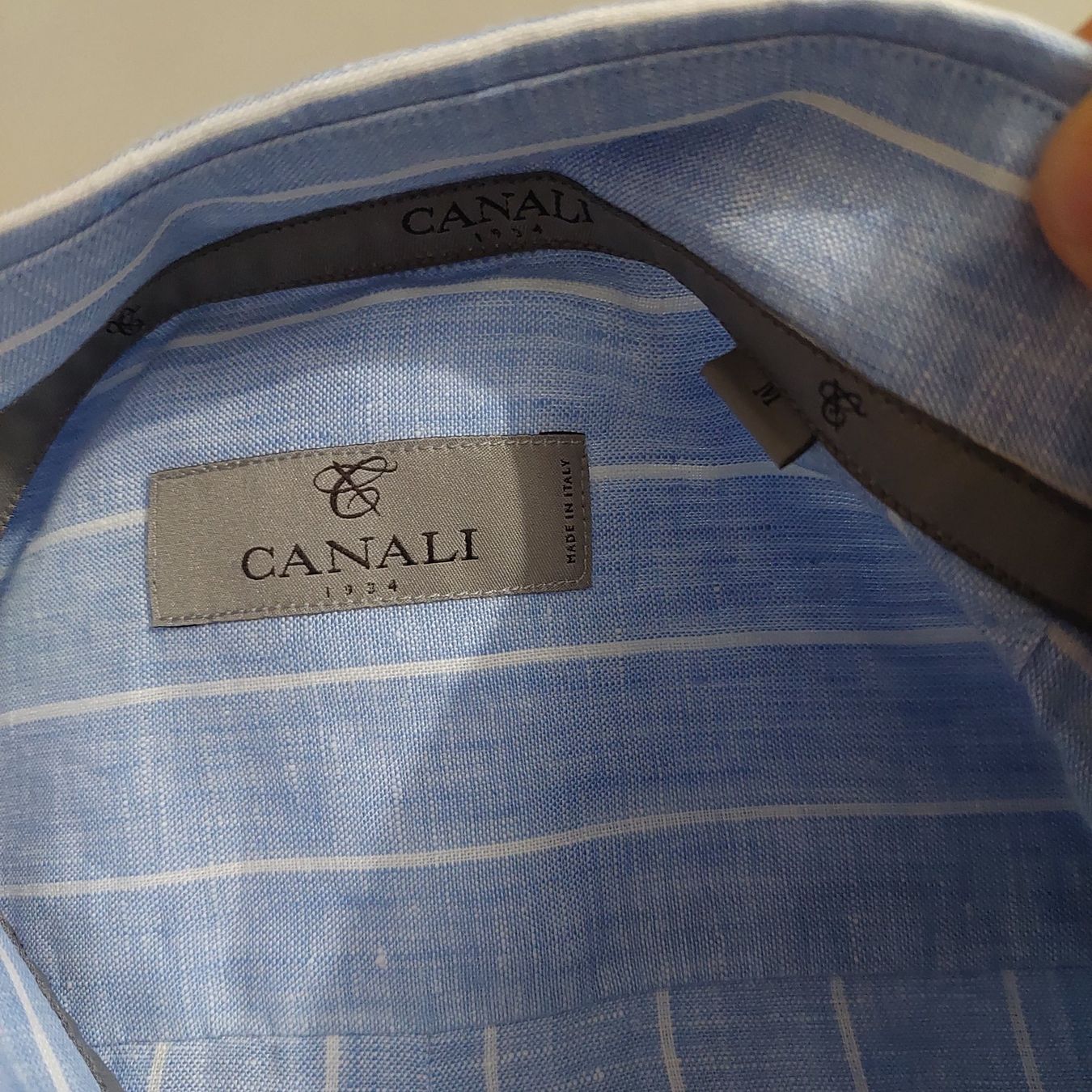 Camicie: Canali Milano 100% Feinstes Leinen Hemd Button Down Gr M NEU – Nuovo (secondo la descrizione) da Walenstadt venduto da ELNINOMARAVILLA 1