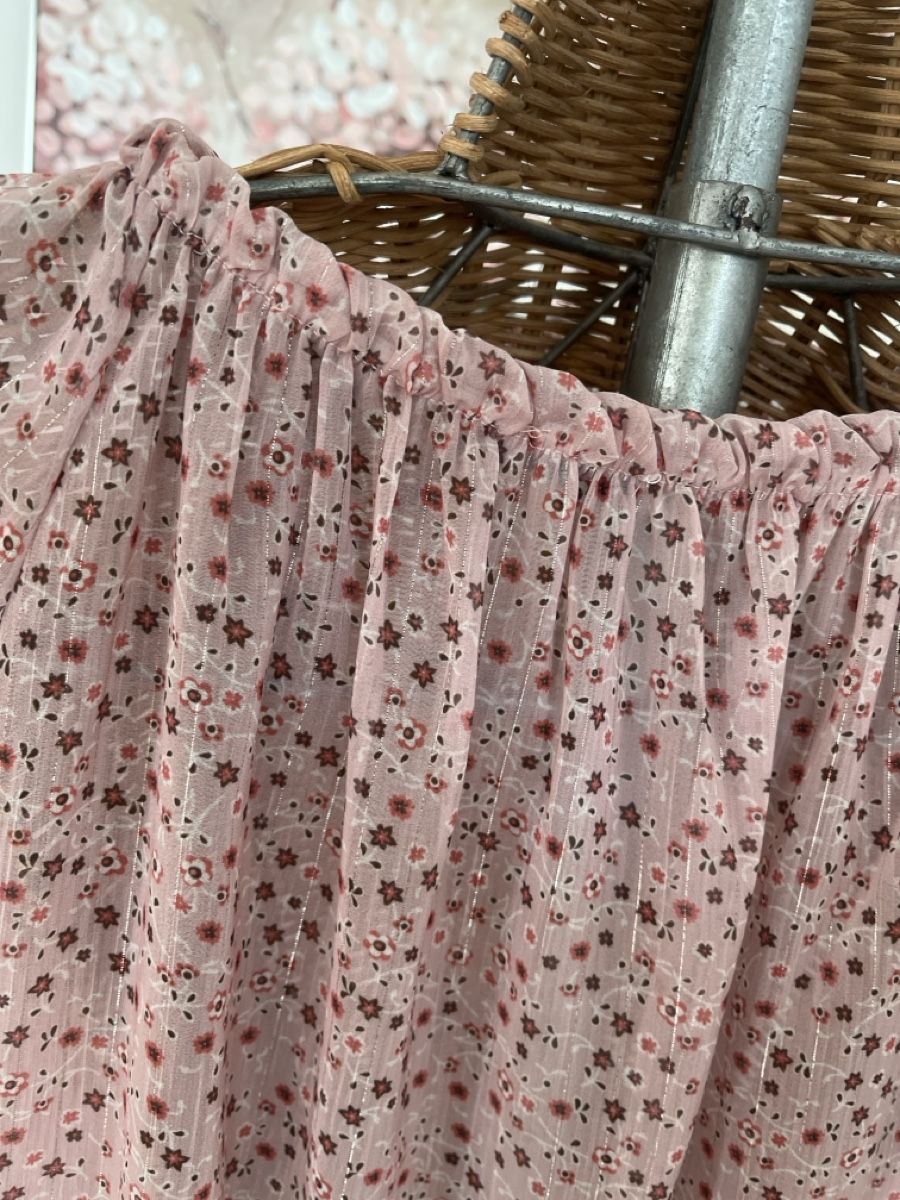 Camicette: Bluse mit Blumenmuster, Silberstreifen, 38 – Usato da Solothurn venduto da Bobesch08 6