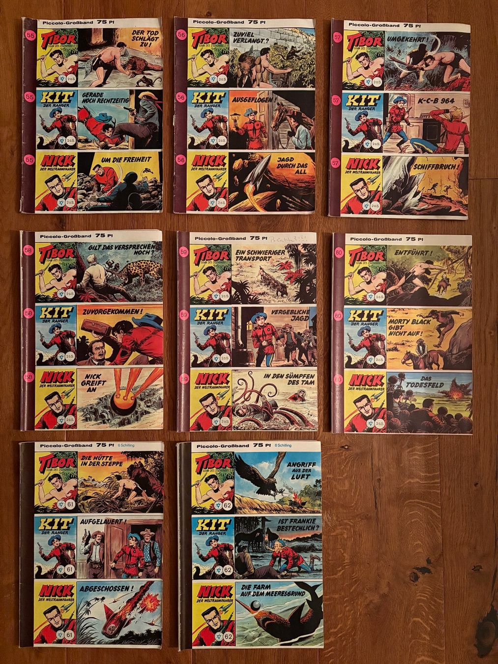 Fumetti: Comic Sammlung / TIBOR; KIT; NICK / 25 Piccolo-Grossbände – Usato da Rüeggisberg venduto da Nebel2005 1