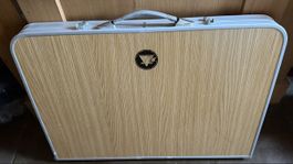 Klapptisch Camping Alu Holzoptik faltbar mit Tragegriff