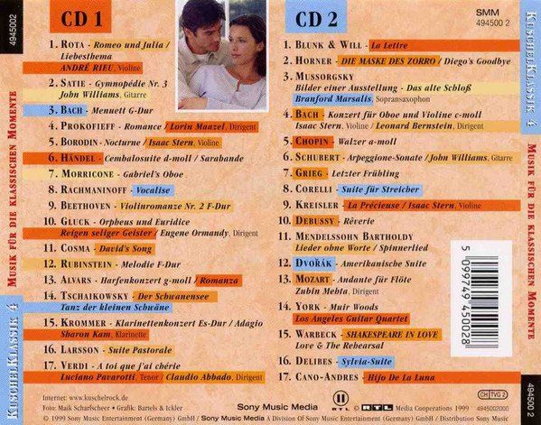CD: set 2CD's - John Williams, André Rieu,James Horner,Pavarotti – Usato da Unterbäch venduto da kolbar 1