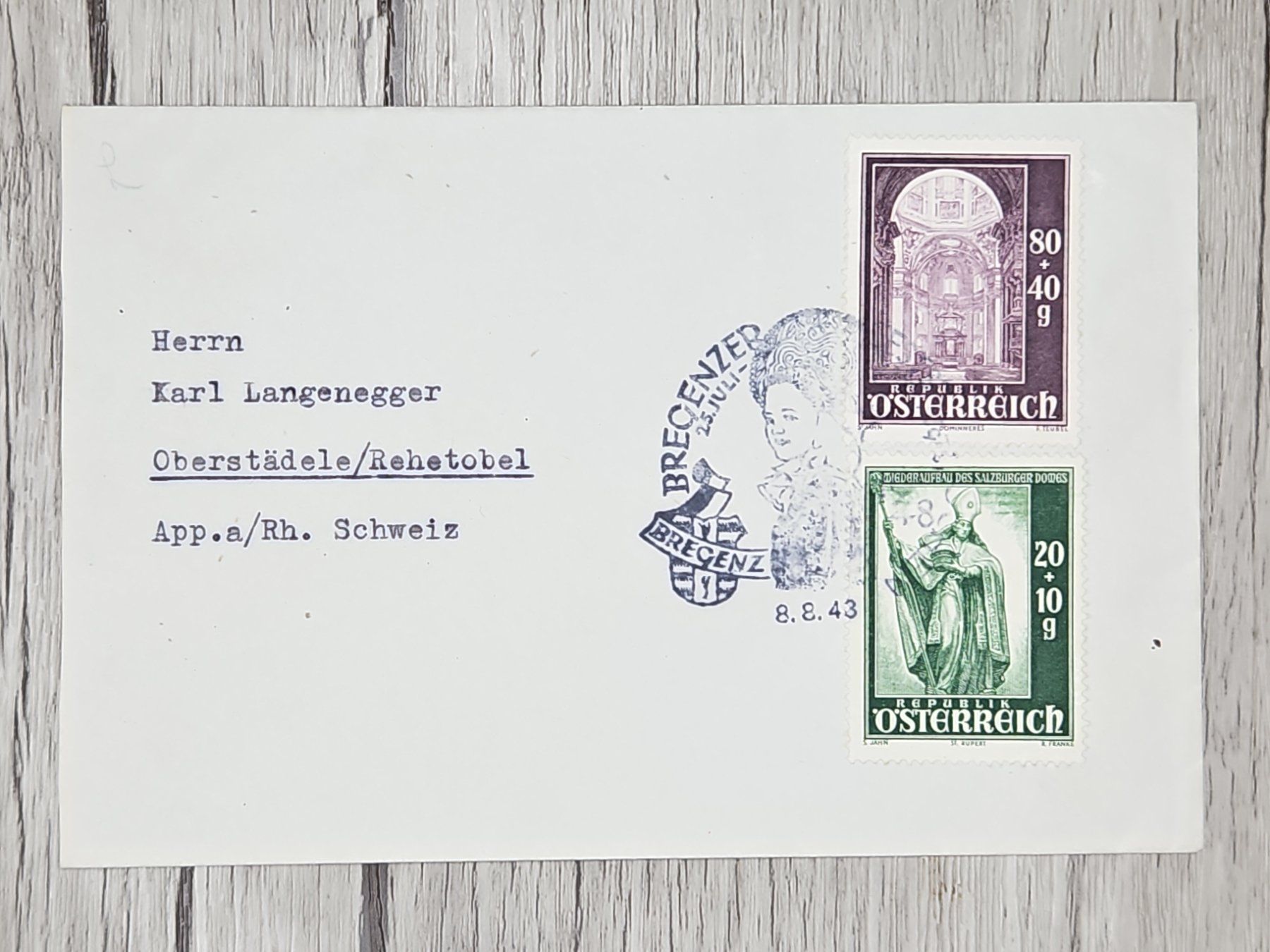 Tutti i francobolli: CL14 Enveloppe + Timbre Autriche 1948 – Usato da Cousset venduto da Patrick_Collections