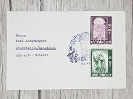 CL14 Enveloppe + Timbre Autriche 1948