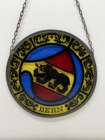 Wunderschönes Berner Wappen Glasbild zum Aufhängen, Top!