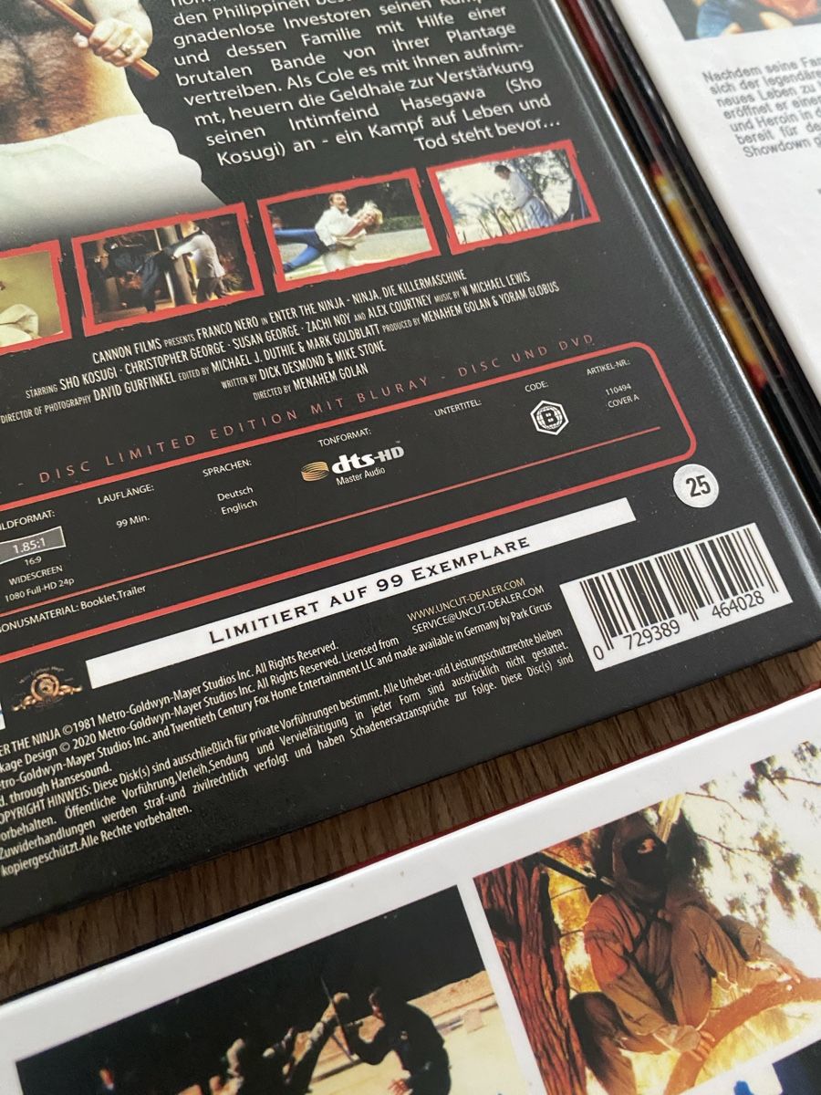 Tutti i DVDs: Ninja Box Set 4 Mediabooks im Schuber – Nuovo (secondo la descrizione) da Möhlin venduto da Devilspunchbowl 8
