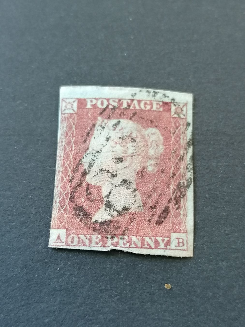 Alle Briefmarken: One Penny red 1841  – Gebraucht aus Happerswil von tschergi