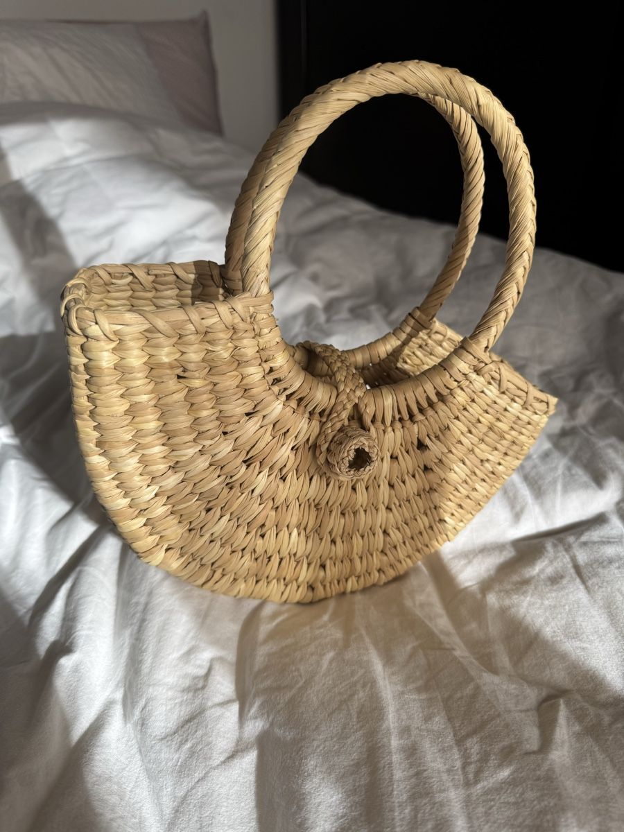 Borse da donna: Peruvian Junco handbag, half moon shape, handwoven - NEW! – Nuovo (secondo la descrizione) da Zürich venduto da olalinda 4
