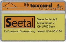 Seetal Papier AG - seltene ungebrauchte Kunden Taxcard