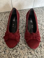 Rote Gaborschuhe mit Schleife, Grösse 37/ 38, Top Zustand!