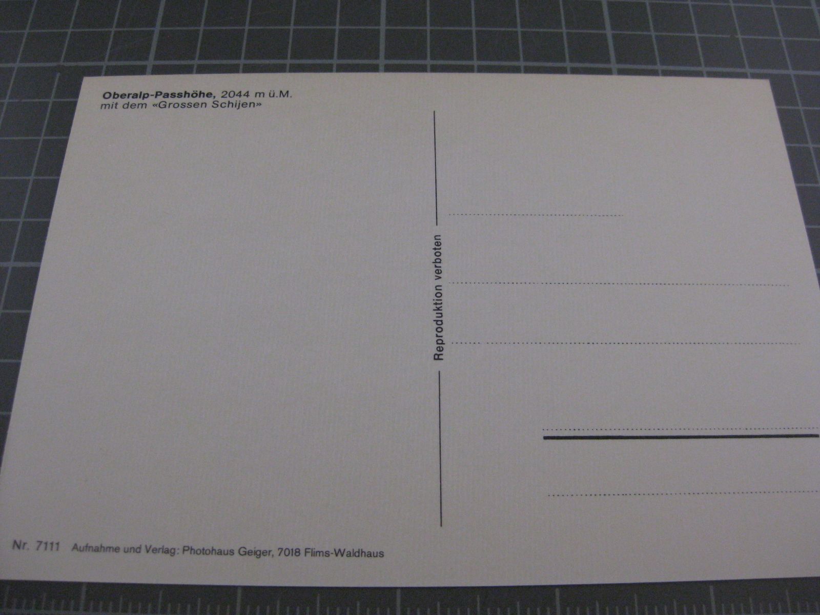 Cartoline postali: AK Oberalp Passhöhe mit Zug – Usato da Malters venduto da Marosko 1