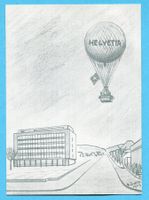 Ballonkarte 1959-5a, gest.Rheinfelden anl. Rathauseinweihung