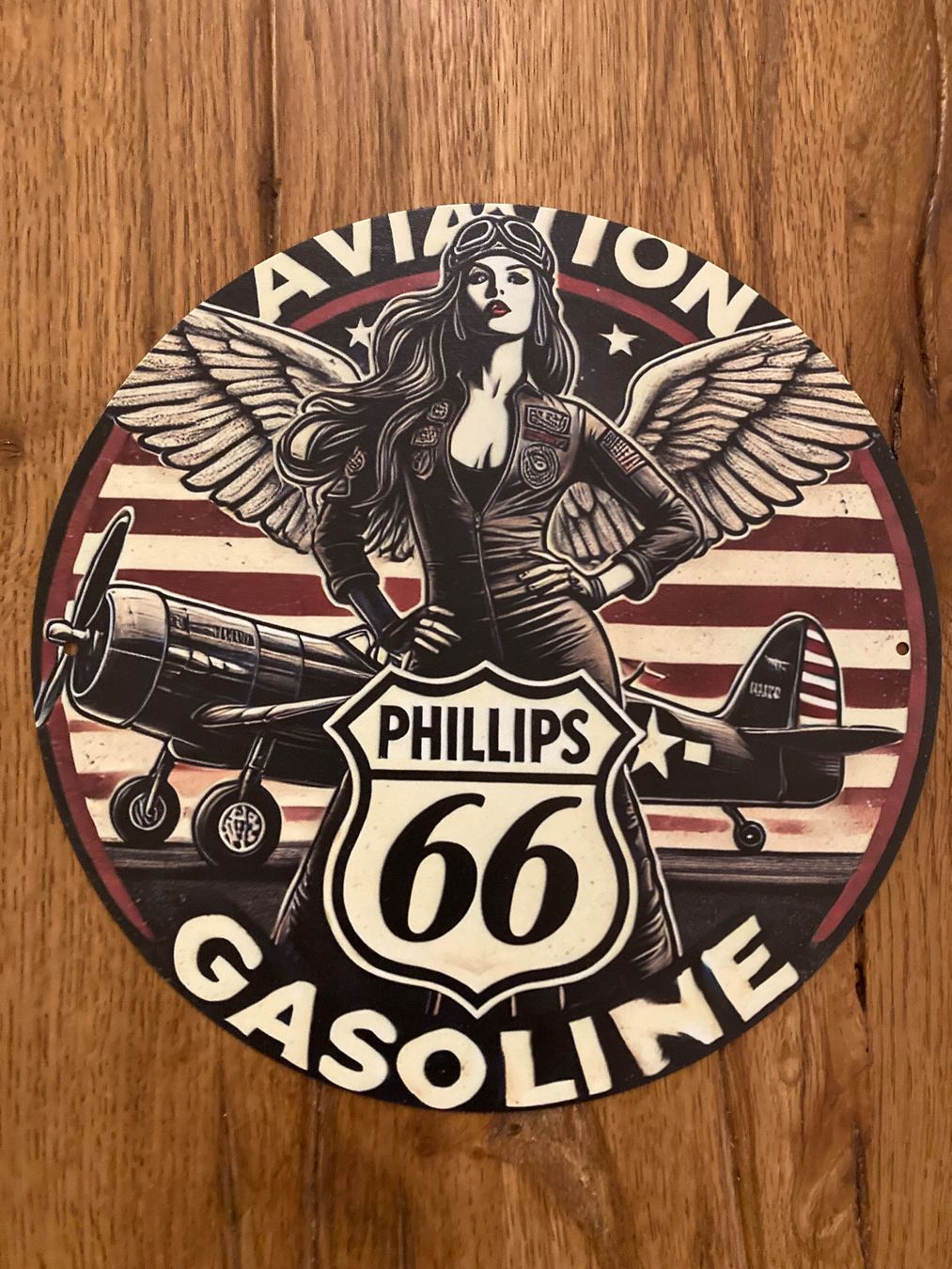 Kit di modellismo & Modellini statici: Schönes Retro Phillips 66 Aviation Blechschild / neu – Nuovo e nell'imballaggio originale da Bremgarten AG venduto da Eurotiz 1