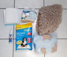 Stubenrein Set Hund, mit Kuscheldecke + künstlichem Lammfell