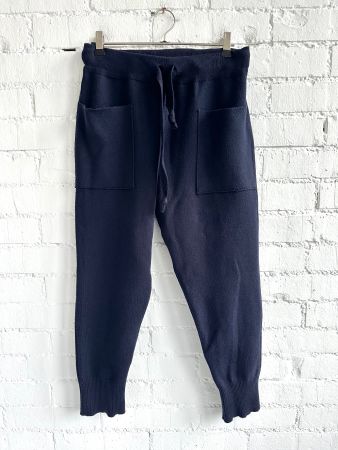 Dunkelblaue Loungewear-Hose von Zara
