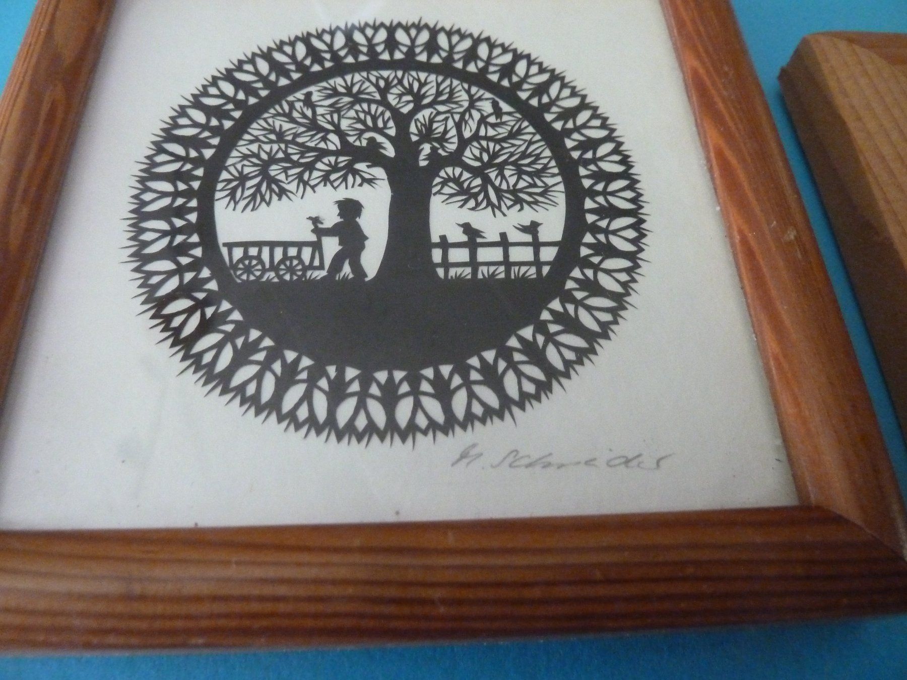 Arts picturaux & lithographies: Scherenschnitte Signiert – D'occasion à Rieden SG par jamilau