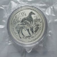 1 oz Lunar II Pferd 2014 Australien Silbermünze Unze Neu!