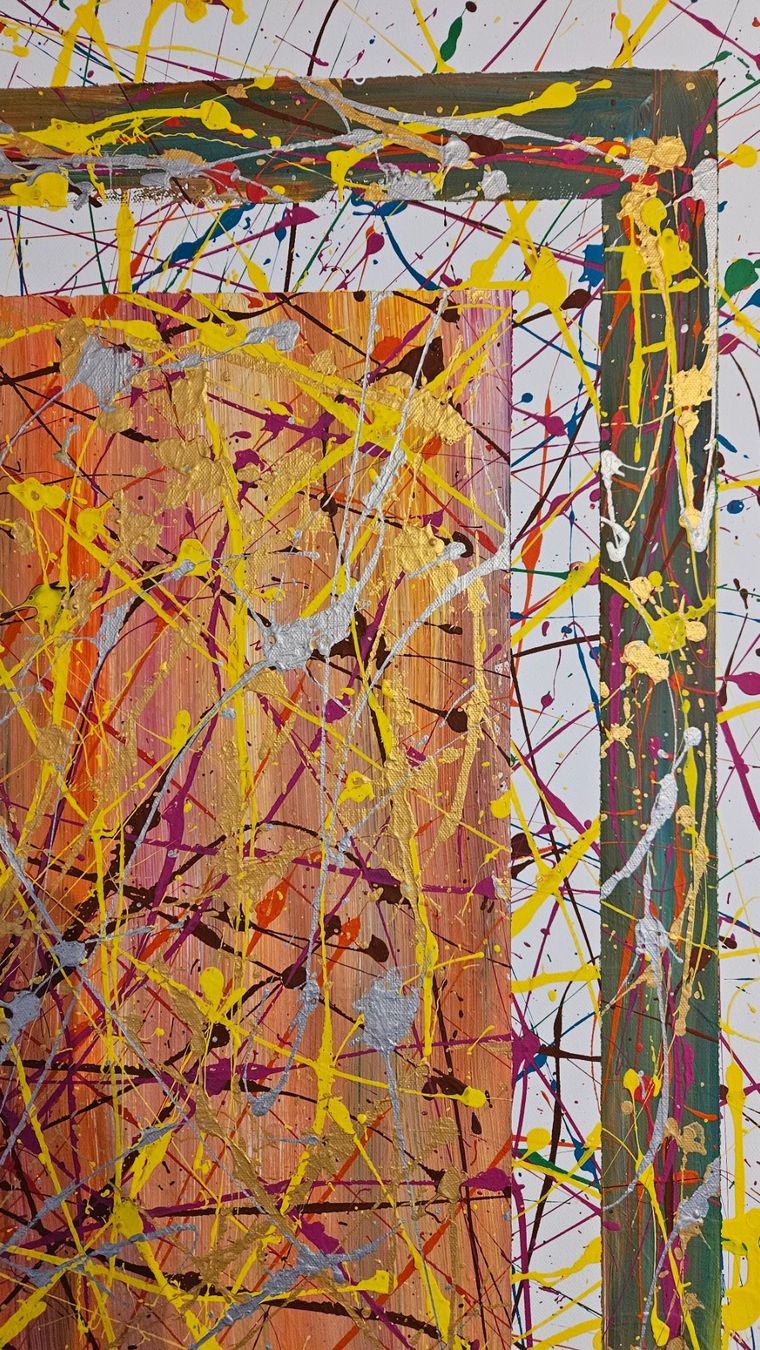 Gemälde: Tableau abstrait unique, couleurs chaudes, printemps! – Neu (gemäss Beschreibung) aus Le Locle von fab_c9hh 5