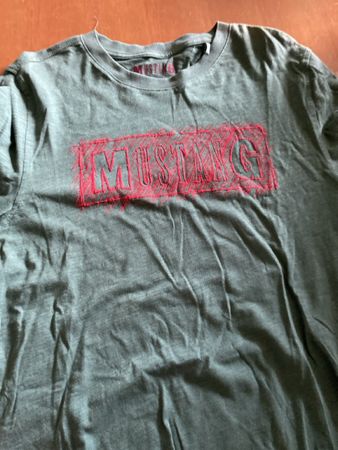 Herren T-Shirt Mustang gruen mit Aufdruck gebraucht