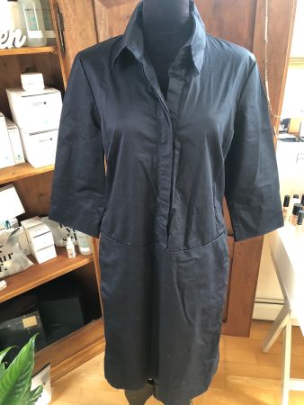 Damen Blusenkleid dunkelblau kurzarm von St.Oliver