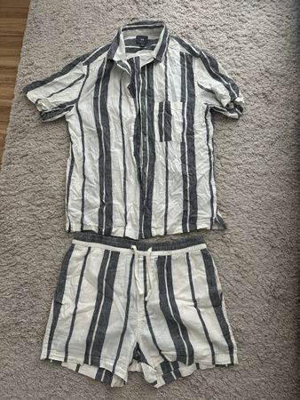 H&M Hemd und Shorts Streifen Grösse M 