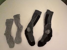 2 Paar Socken Grau Grösse L und M guter Zustand