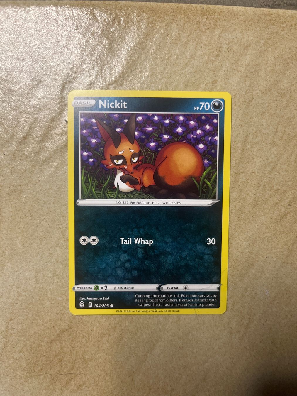 Pokémon Sammelbilder & Trading cards: Carte Pokemon Nickit - Evolving Skies - EN – Gebraucht aus Vernayaz von Darkfrost