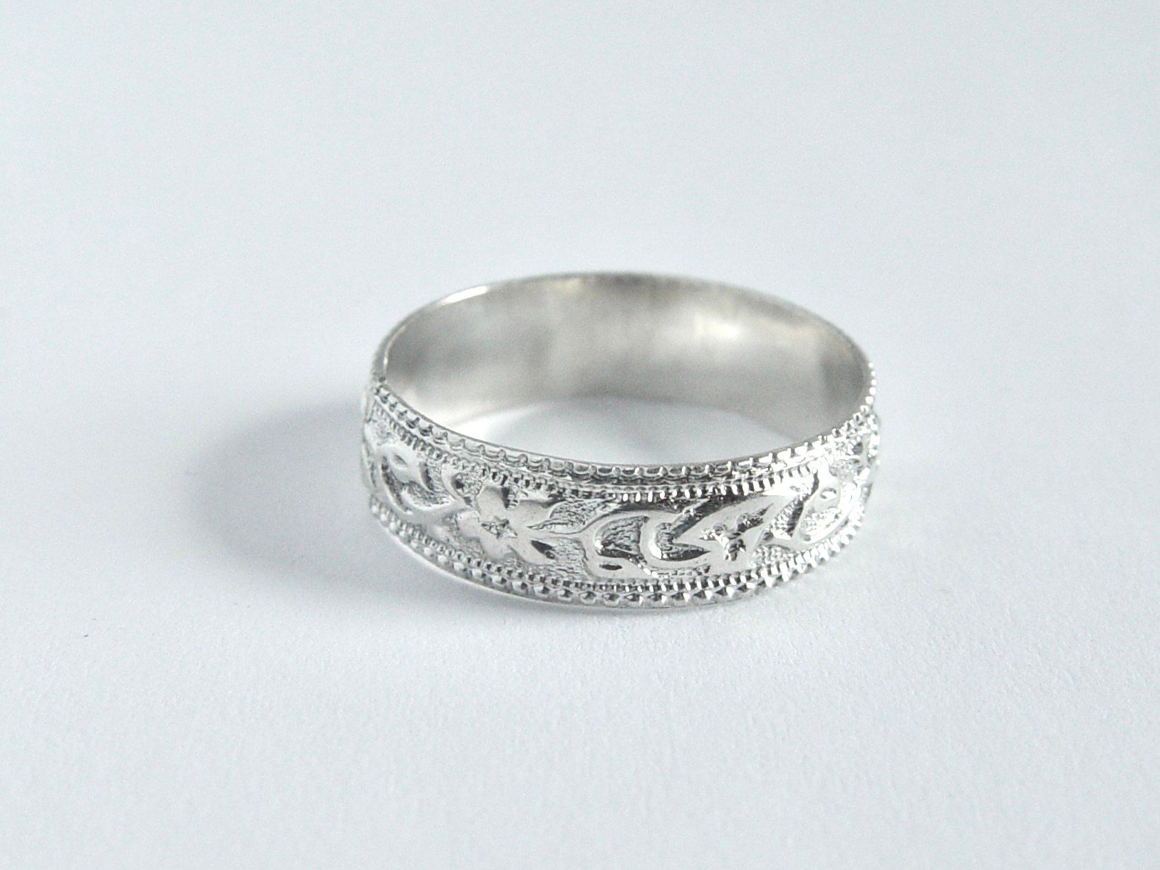 Anelli: Silberring mit Blumen Muster, Silber 925 – Usato da Henggart venduto da gernli 1
