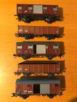 5x SBB Güterwagen 1x mit Schweizer Schlusslaterne
