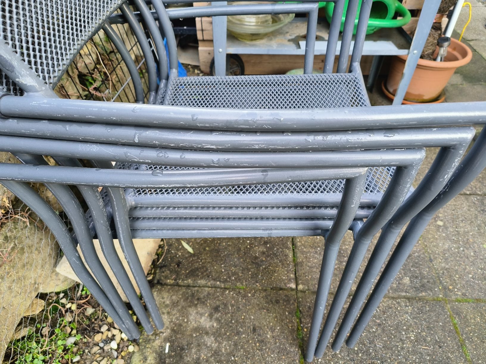 Sedie: Stabile Metall Gartenstühle 4 Stück – Usato da Obfelden venduto da Alf2005 3