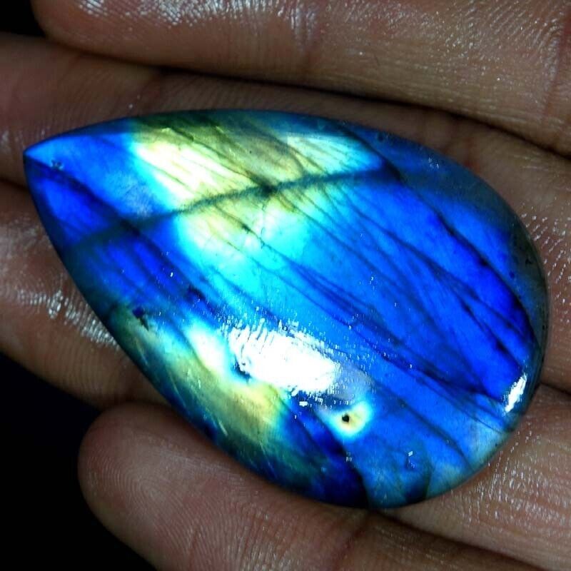 Pietre preziose: Flashy 86 kts Blau Labradorit Cabochon Edelstein Labradorite – Nuovo (secondo la descrizione) da Prilly venduto da ilyria73 2