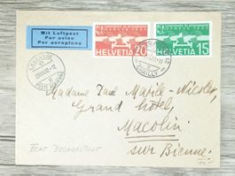 TR02 Enveloppe + Timbre Suisse 1932