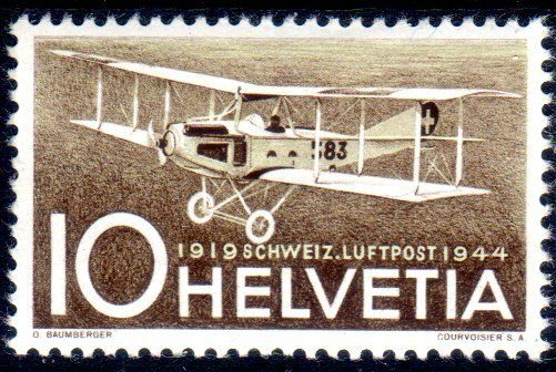 Alle Briefmarken: FLUGPOSTMARKE 1944 DH3 HAEFELI ** POSTFRISCH ** - UT5 – Neu (gemäss Beschreibung) aus Losone von EM2019