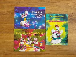 Diddl alte vintage Postkarten Set Nr. 18-d, 40-g, 71-g Rar