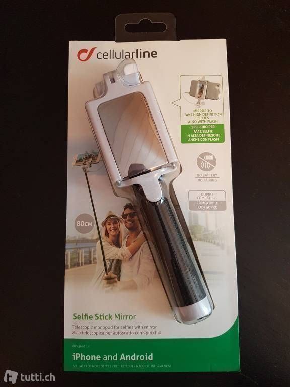 Staffe: Selfie Stick Mirror von cellularline – Nuovo e nell'imballaggio originale da Zug venduto da coramo