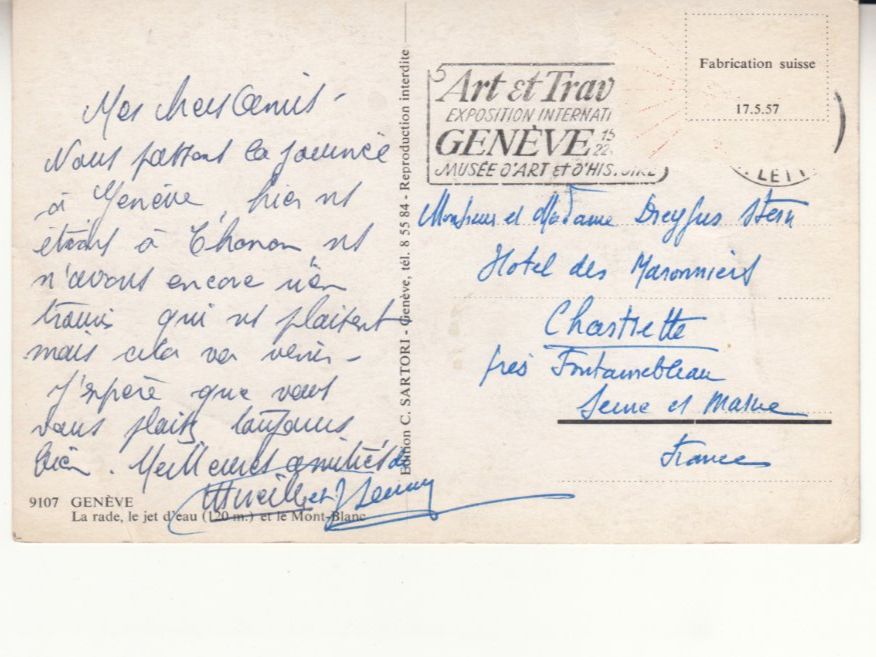 Cartoline postali: Genève ca. 1960 – Usato da Bürglen TG venduto da StampGraf 1