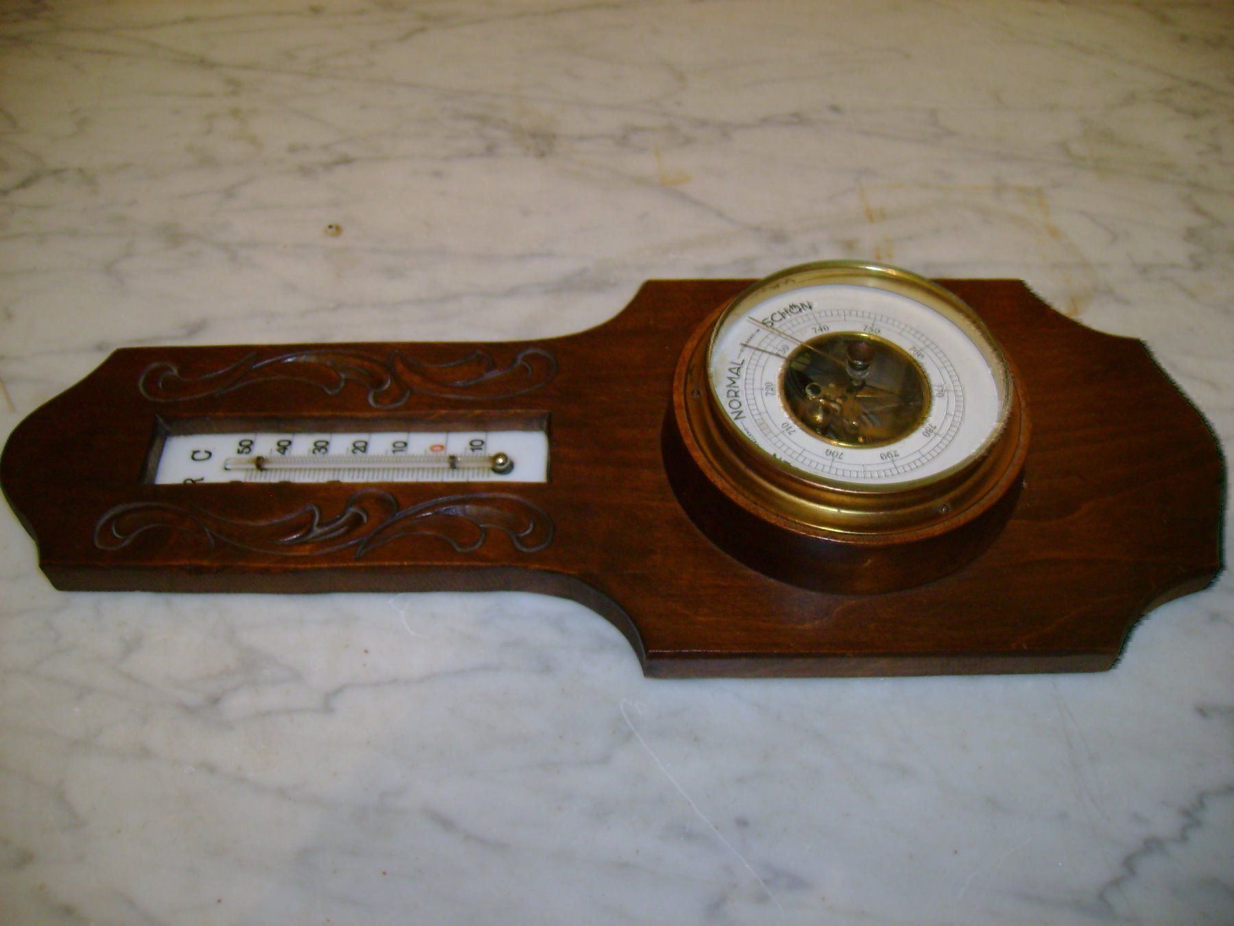 Sonstige antike Technik & Geräte: antiker Barometer und Thermometer Massiv – Gebraucht aus Bolligen von Astrophysiker06 1