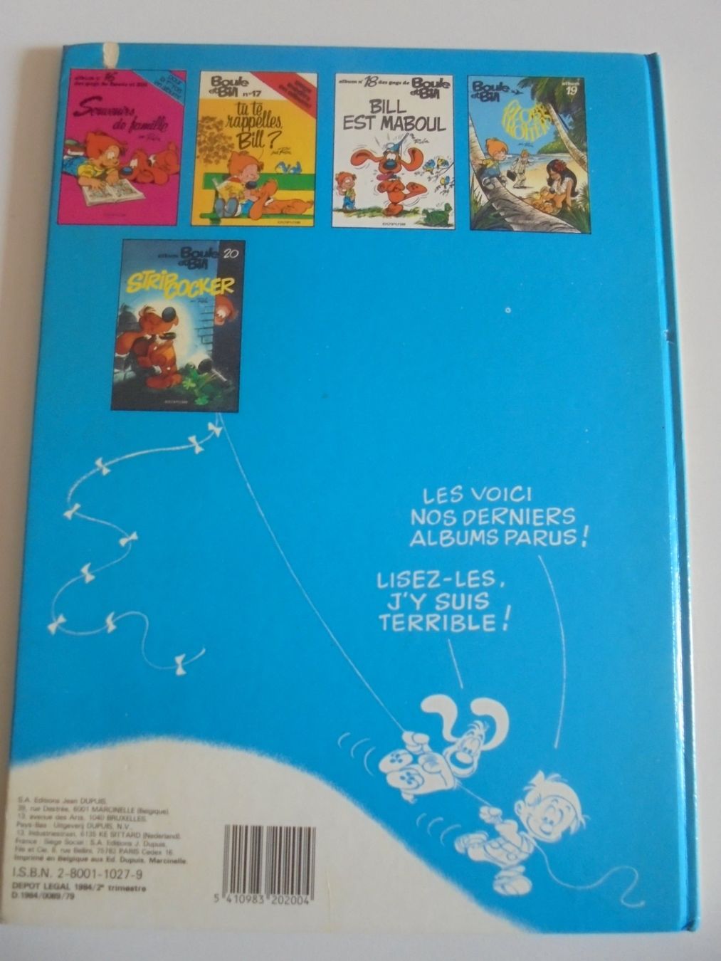 Fumetti: Boule et Bill " 20) Strip-Cocker " Dargaud E.O 1984 – Usato da Eclépens venduto da Consuelo 1