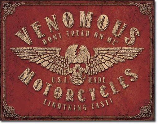 Schilder: Blechschild-VENOMOUS MOTORCYCLES31*40 cm – Neu und originalverpackt aus Rupperswil von big-one-sale