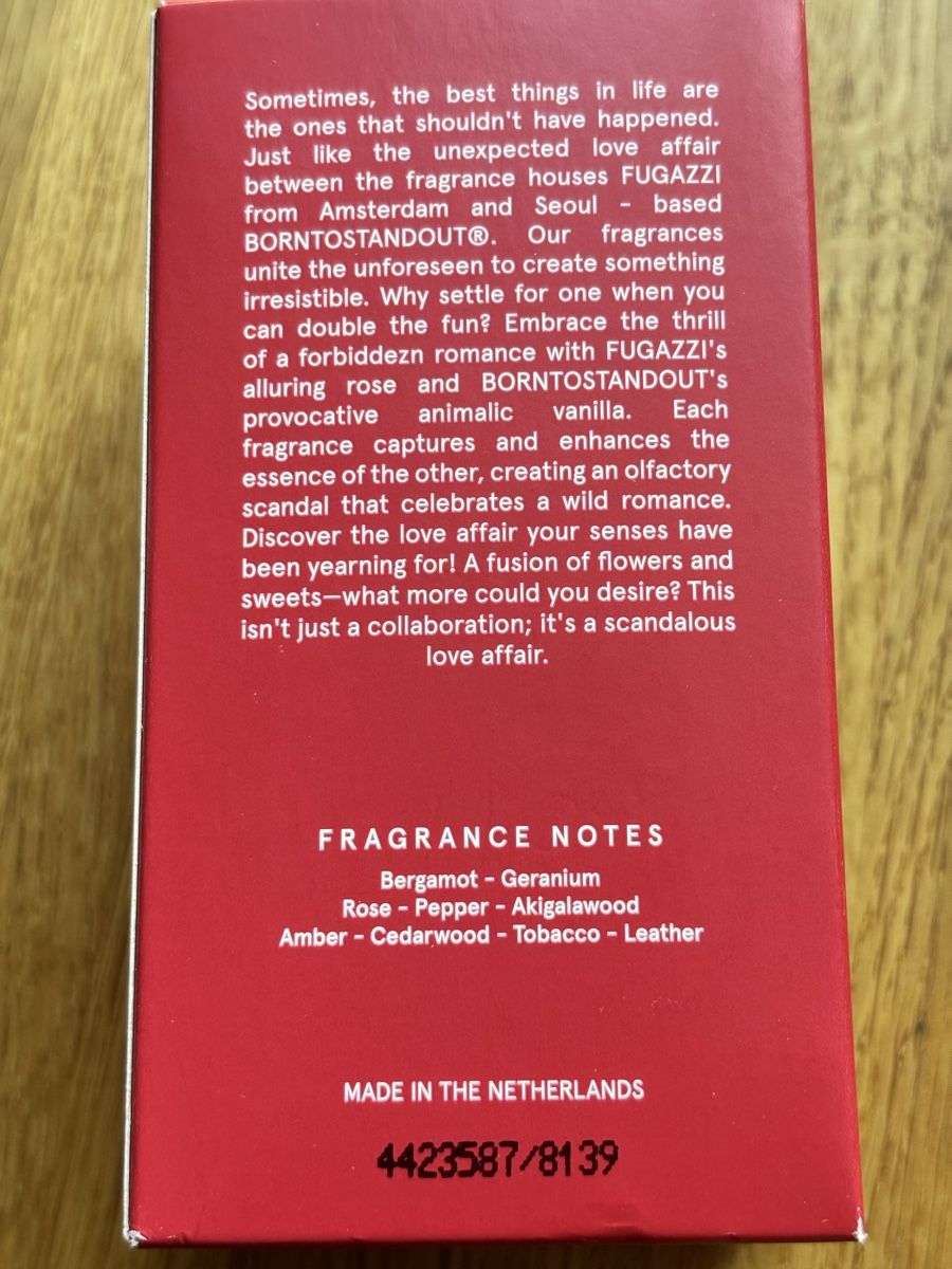 Parfum & Eau de Toilette: Fugazzi Borntostandout 50ml Extrait de Parfum – Gebraucht aus Zürich von Thetimtam 2