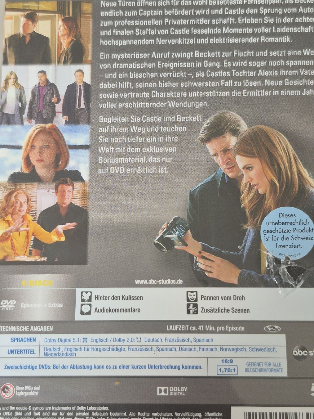 Tous les DVDs: Castle Staffel 8 DVD  – D'occasion à Oberembrach par Kady638 1