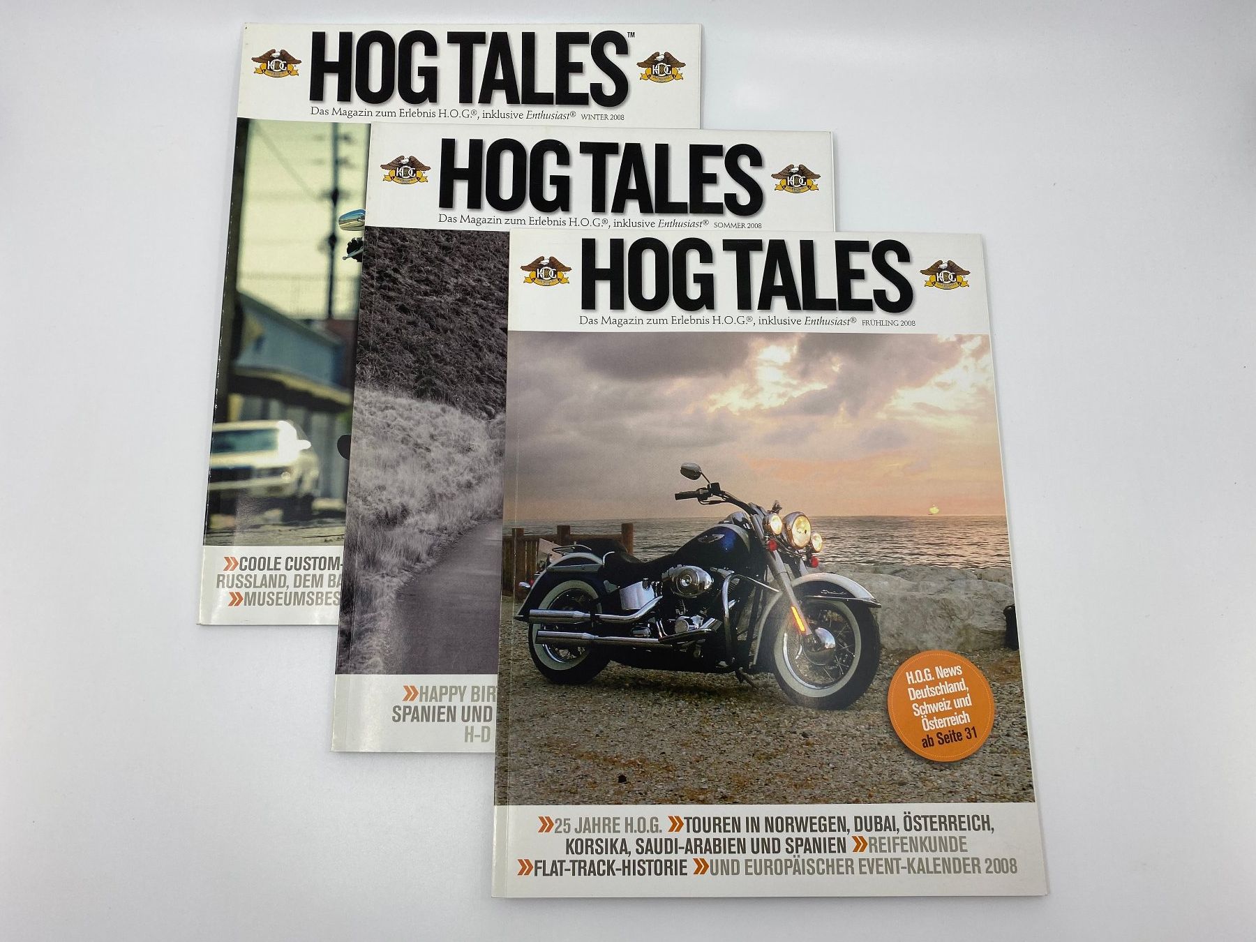 Riviste & Magazine: Harley Owners Group HOG Magazine  HogTailes 2008 – Usato da Langwiesen venduto da Restposten-24