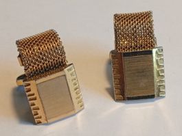 Vintage Manschettenknöpfe Cufflinks vergoldet gross stylisch