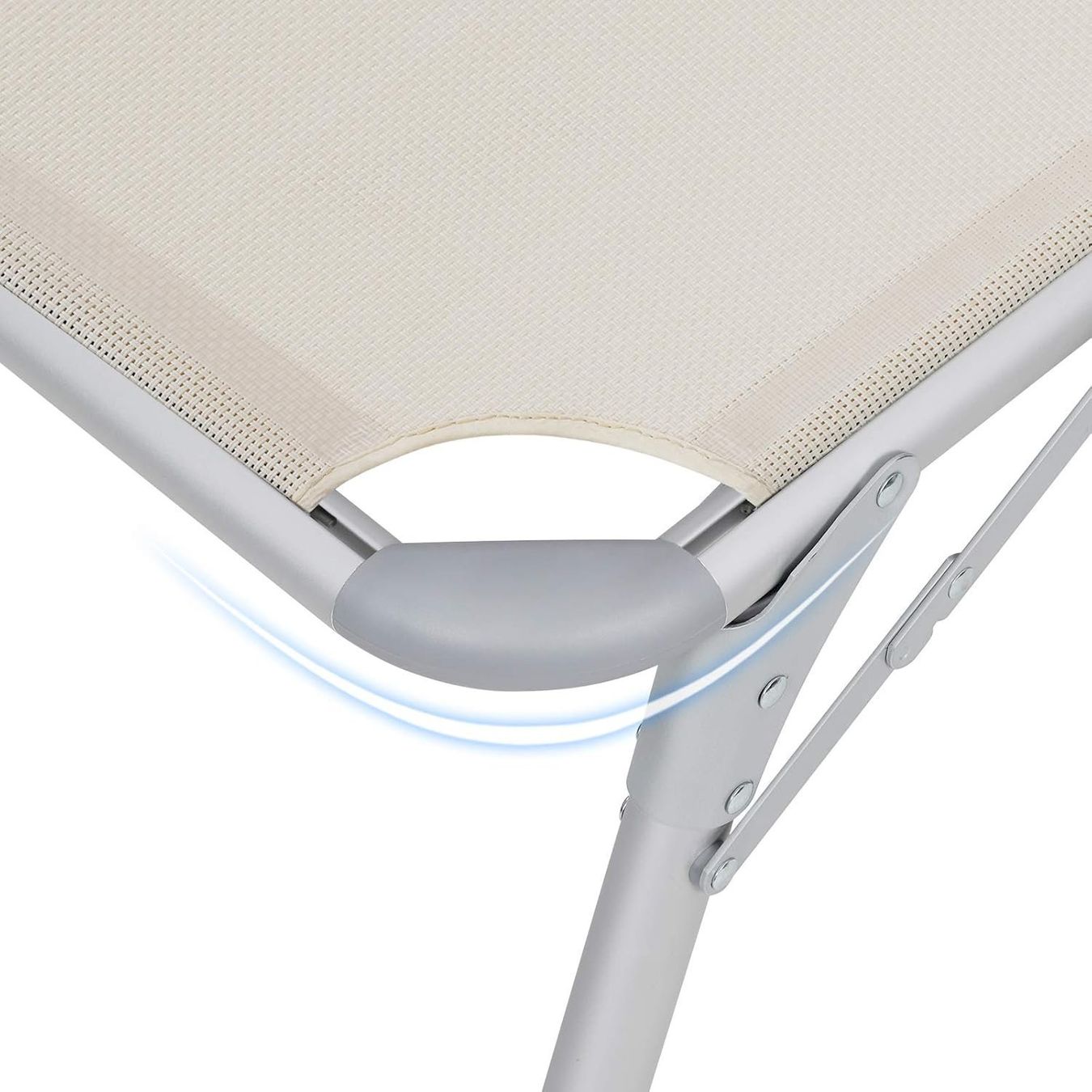 Sedie a sdraio & strandkorb: SONGMICS Gartenliege + Sonnendach beige – Nuovo e nell'imballaggio originale da Bottighofen venduto da zaap 8