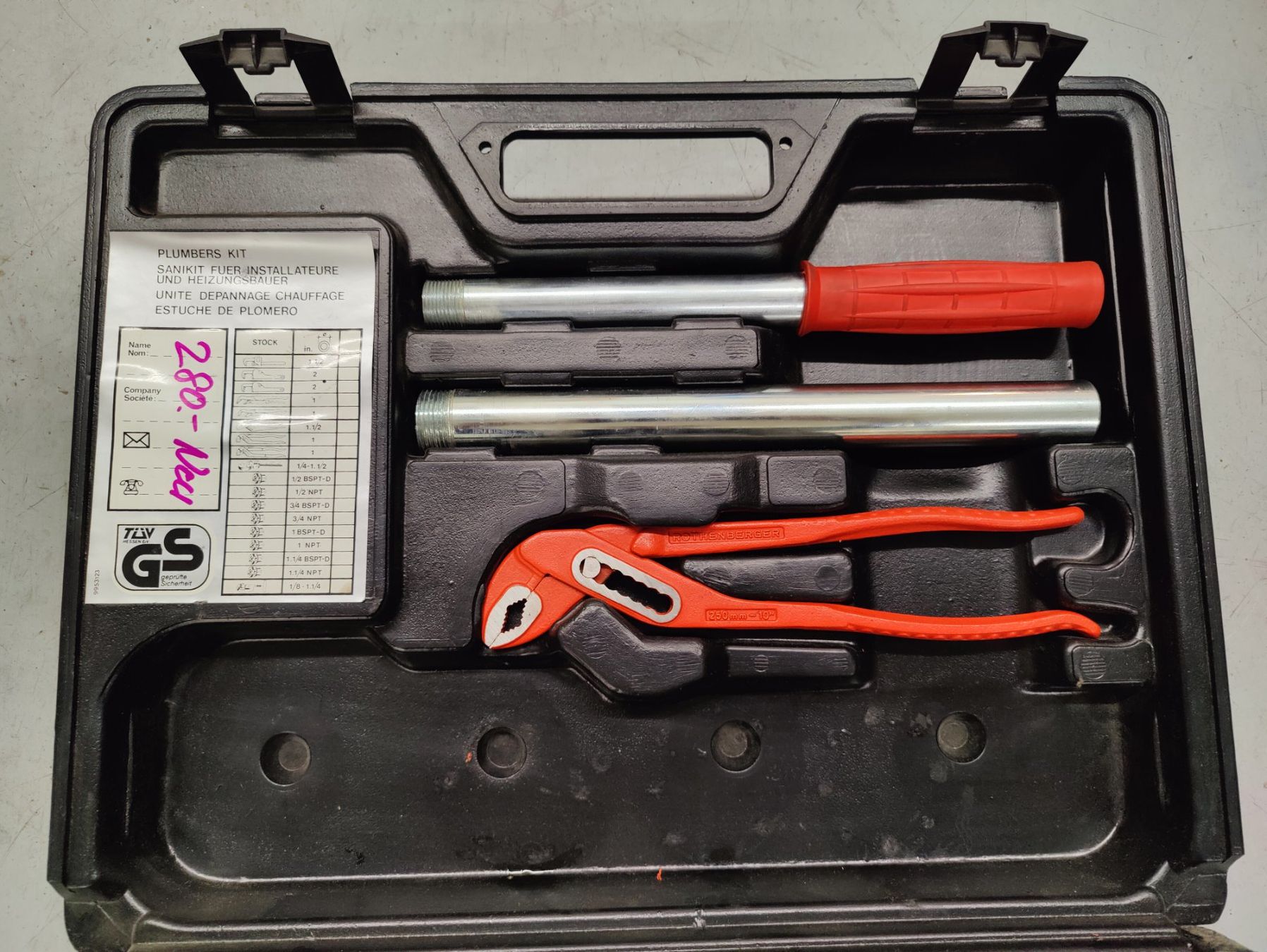 Rothenberger Tutti gli attrezzi: Neu Rothenberger Handgewindeschneider- Set – Nuovo e nell'imballaggio originale da Fehraltorf venduto da Howe 4