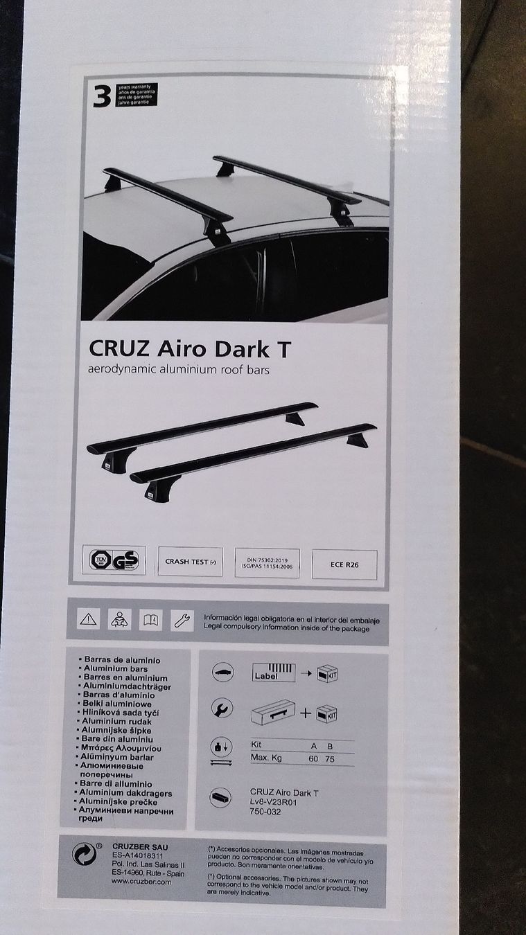 Dachträger: Dachträger CRUZ Airo Dark T118 – Neu und originalverpackt aus Willerzell von Evolve