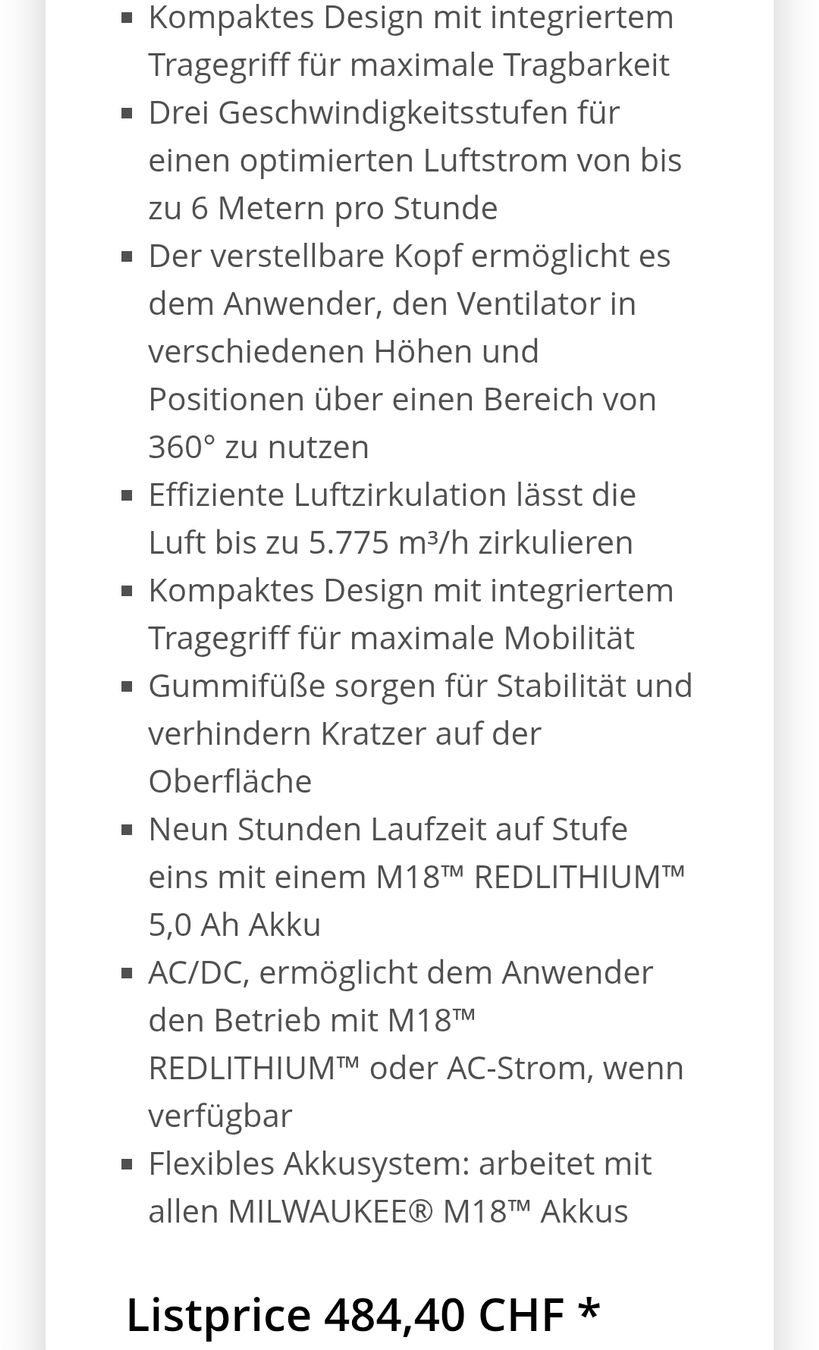 Ventilatori: Milwaukee Lüfter – Nuovo (secondo la descrizione) da Amden venduto da Egzorn1 2