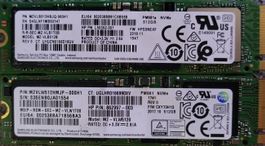 2x Samsung SSDs PM981a & PM961 512GB NVMe gebraucht