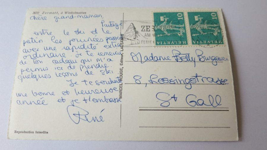 Ansichtskarten: Zermatt - Winkelmatten - Schafe - um ca. 1960 – Gebraucht aus Jona von centumprata 1